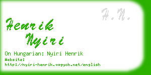 henrik nyiri business card